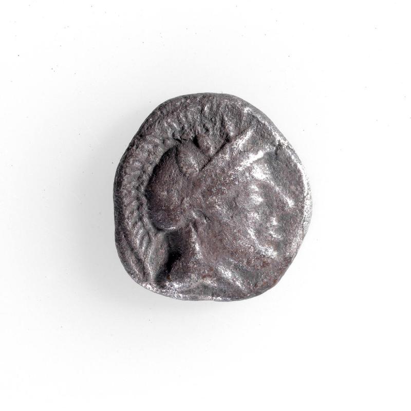 Drachma Coin with Owl Head in Profile