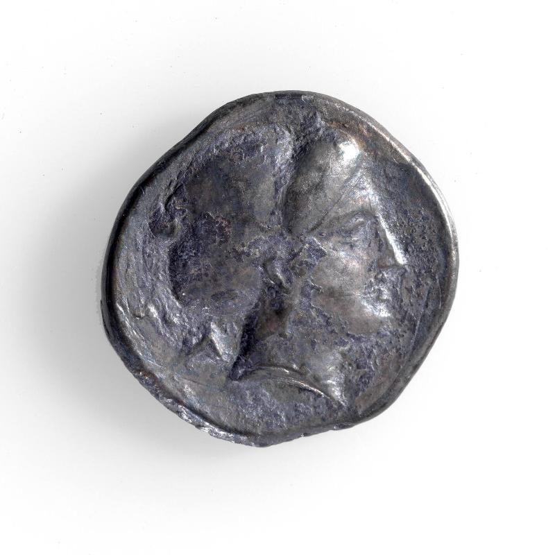 Drachma Coin with Pegasus and Female Head in Profile