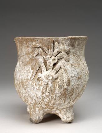 footed bowl with corn-stalk motif