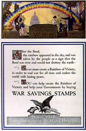 WAR-SAVINGS STAMPS, AMERICA'S "Bow of Promise"