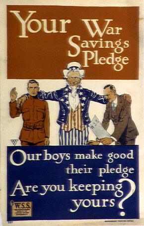 Your War Savings Pledge: Our boys make good their pledge, Are you keeping yours?