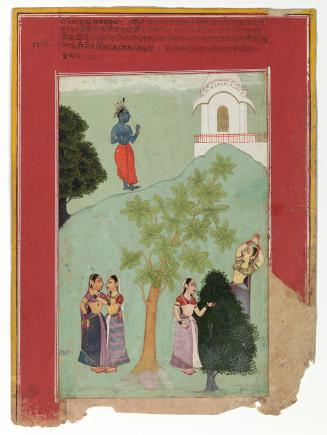 The Gopis with Krishna (from a "Rasikapriya" series)