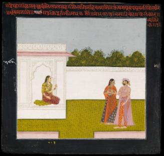 Princess and two attendants from the Satsai (Seven Hundred Poems) by Bihari