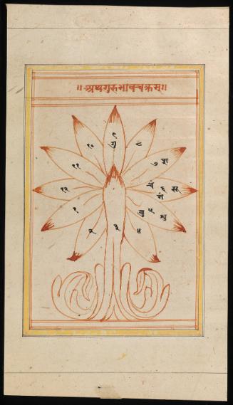 Page from a spiritual manual for meditation exercises