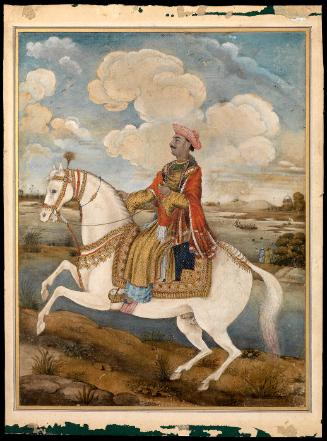 Prince Ajodhiah on horseback