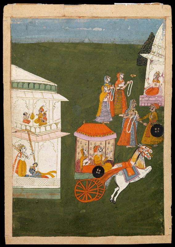 Arjuna Abducts Subhadra from the Mahabharata
