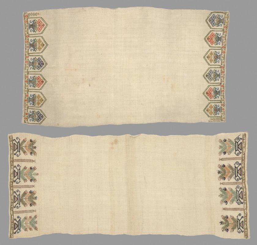 Textile with floral border