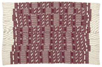 Aso oke men's weave cloth (possibly mantle, wrapper or blanket)