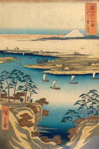 Kounodai Tonegawa (Tone River at Kounodai) (from the series "Thirty-six Views of Mt. Fuji")