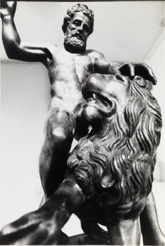 Male figure with lion