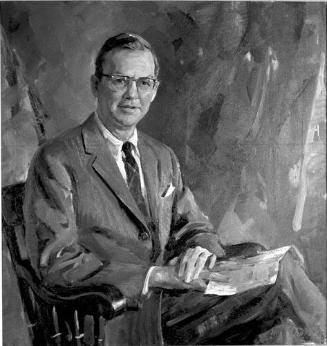 Portrait of John Edward Sawyer (b.1917), Class of 1939, Eleventh President of Williams College 1961-1973, College Trustee 1952-1961