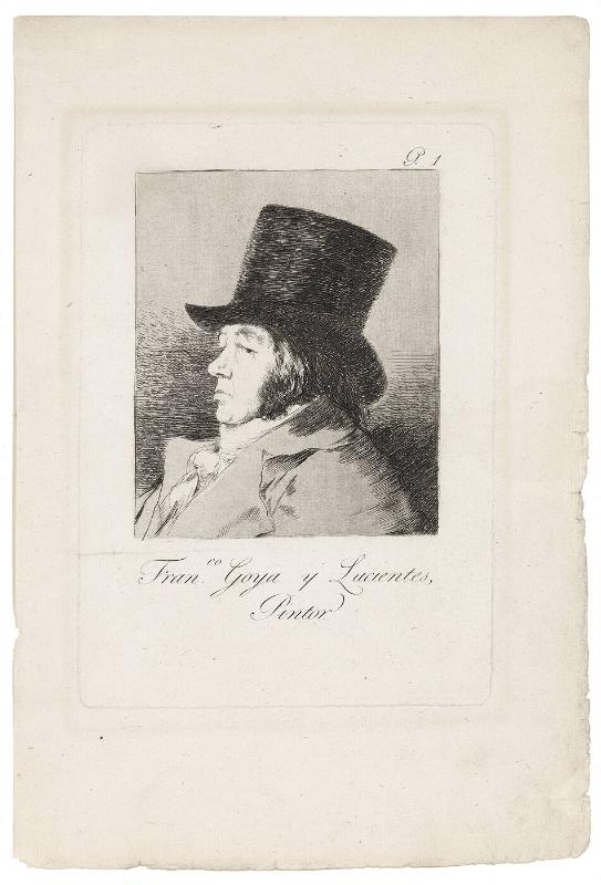Francisco José de Goya y Lucientes, Pintor (Self Portrait) (from Los Caprichos), Plate 1