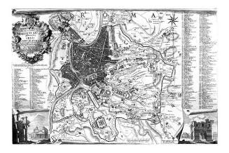 Bufalini's Plan of Rome, 1551 / 1748