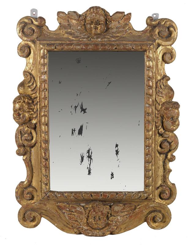 Mirror Frame with Four Angels' Heads