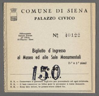 Town of Siena ticket to enter museum and monuments