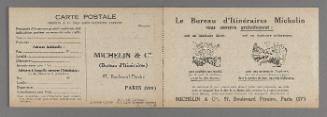 Postcard to Le Bureau d'Itinéraires Michelin