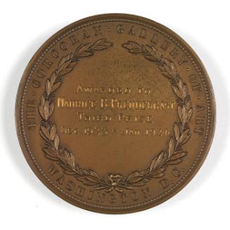 Bronze medal awarded to Maurice Prendergast from Corcoran Gallery of Art
