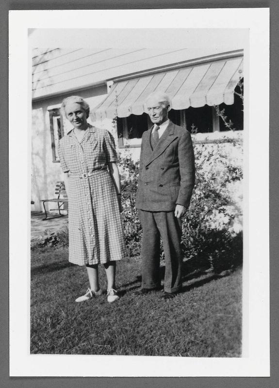 Eugénie and Charles Prendergast at their house on Crooked Mile Road, Westport, CT