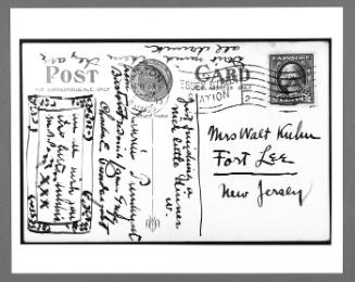 Postcard from Maurice Prendergast to Walter Kuhn