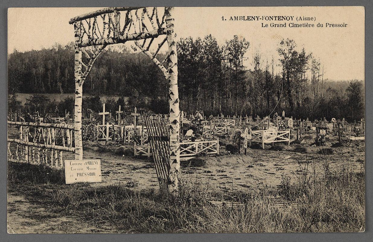 Postcards of Ambleny Cemetary, Bailleul, Outtersteene & Malo-les-Bains