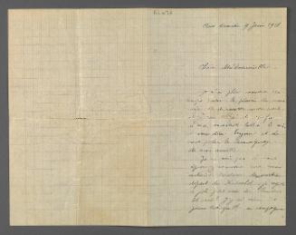 Letter from Louis Bouchard to Eugénie Prendergast