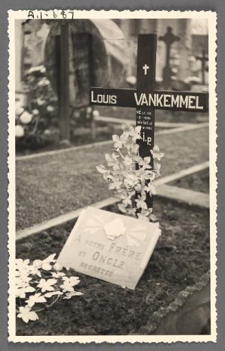Photograph of grave of Louis Vankemmel