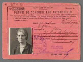 French driver's licenses for  Eugénie Prendergast with envelope