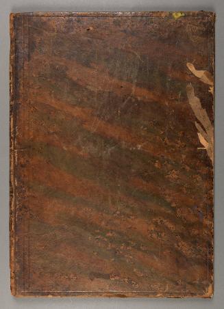 Binding of 18th century book of anatomical prints (pages removed)