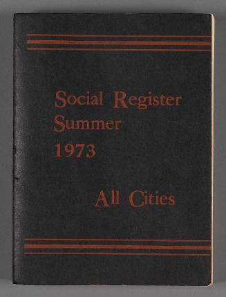 Social Register Summer 1973 All Cities