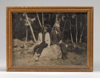 Framed Photograph of Charles Prendergast and Lenna Glackens (William Glackens daughter) in North Conway New Hampshire