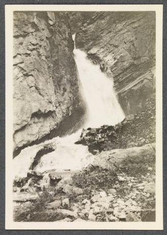 Eugénie and Charles Prendergast 1927 tour of France and Monaco; waterfall at La Grave dans les Alpes