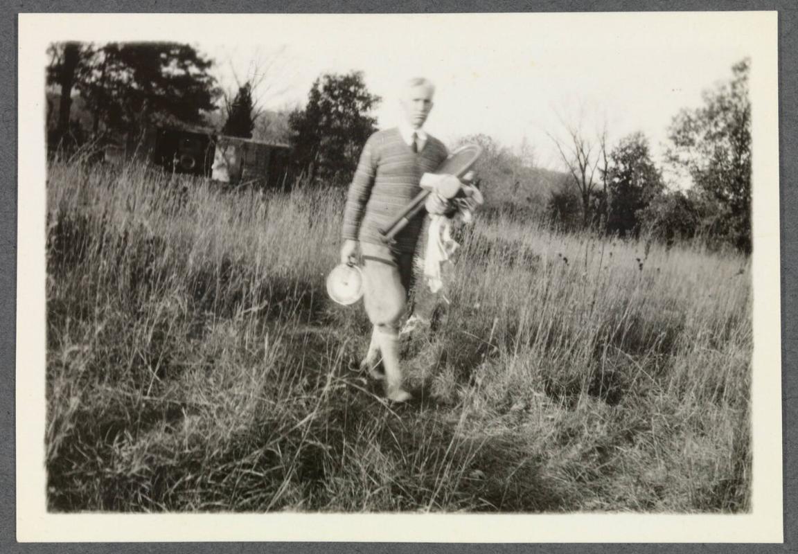 Charles Prendergast; carrying tennis rackets