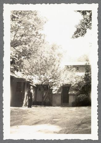 Series including Valhalla, NY, Vermont, Connecticut, and New Hampshire; Man outside house