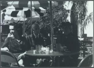 Antoinette Maynard, Charles Prendergast, and Eugénie Prendergast at outdoor café in Winter Park, Florida