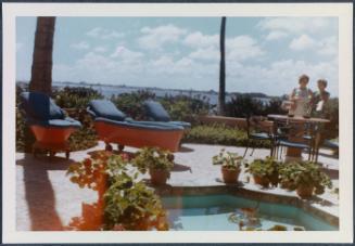 Series in Palm Beach Florida; two women near pool