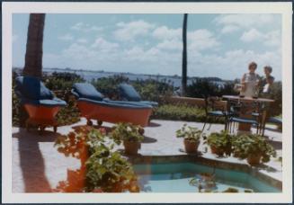 Series in Palm Beach Florida; two women near pool