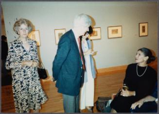 Prendergast exhbition and dinner at Williams College Museum of Art including Eugénie Prendergast and others; group at exhibit