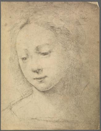 Portrait sketch of a young girl