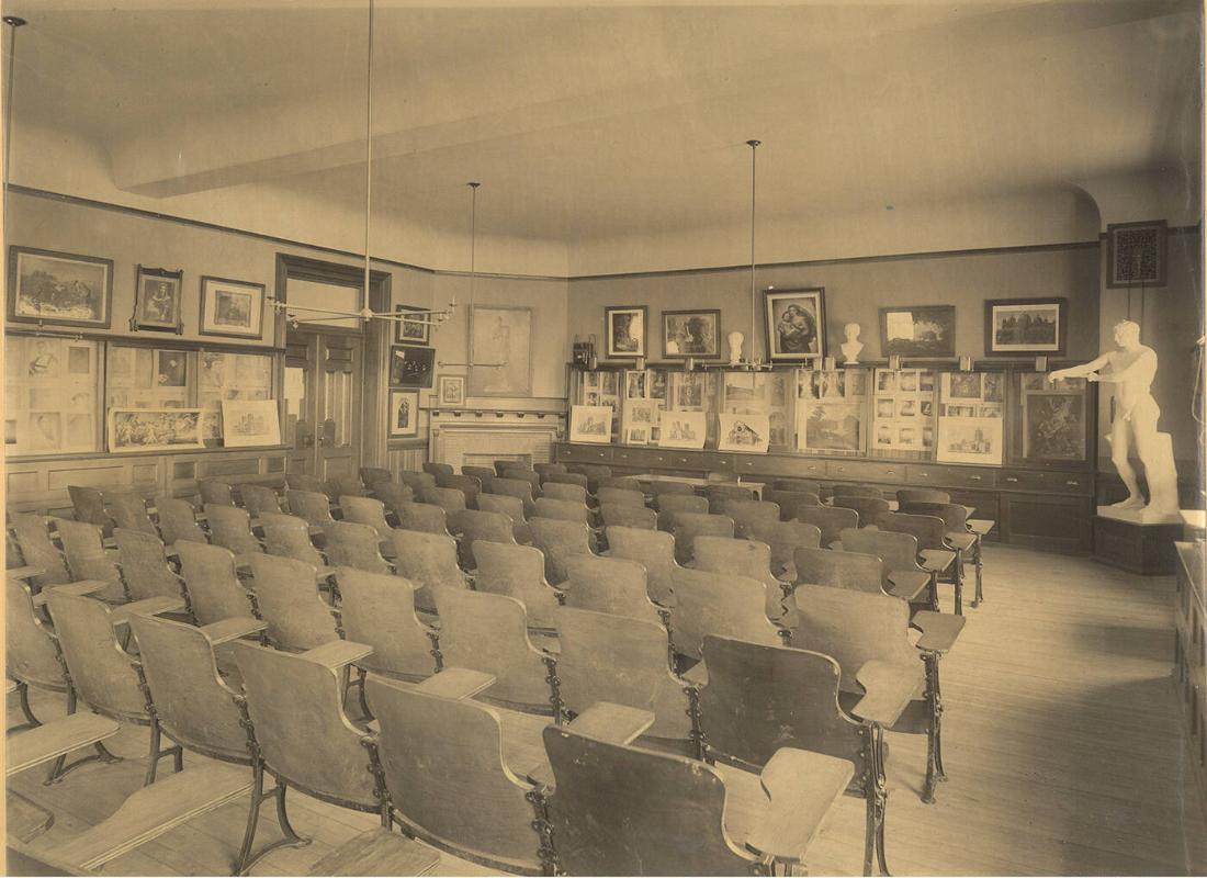 Interior of Hopkins Hall: Classroom for Historial Department Including History of Art