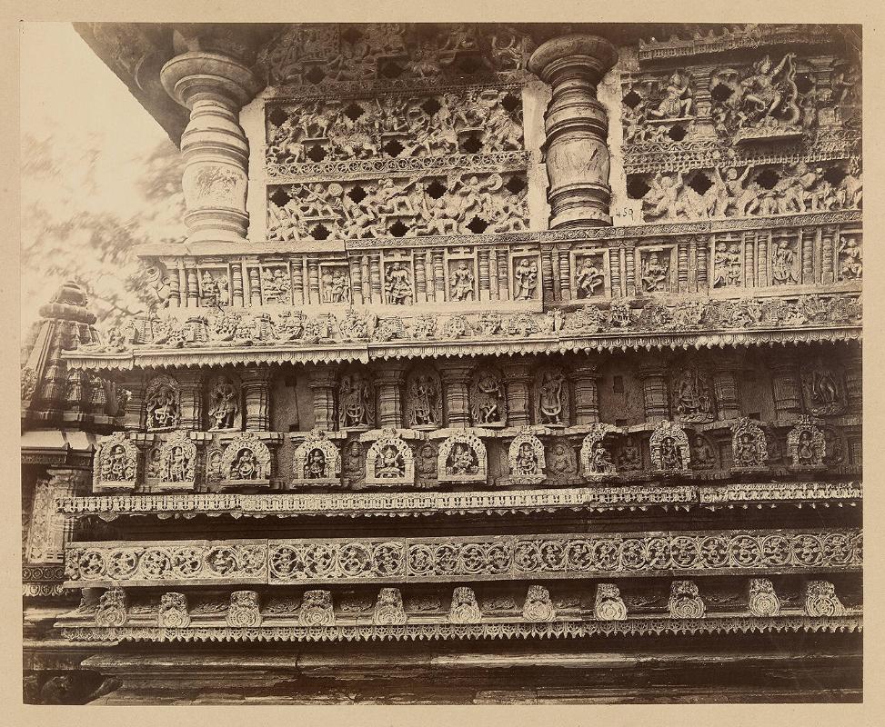 Views in Mysore: Bailoor Temple [Chennakeshava Temple, Belur]. The East Facade
