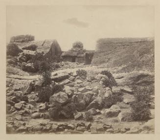 Kaloogoomulla [Kalugumalai], near Tinnevelly. General view of rock out of which temple is cut