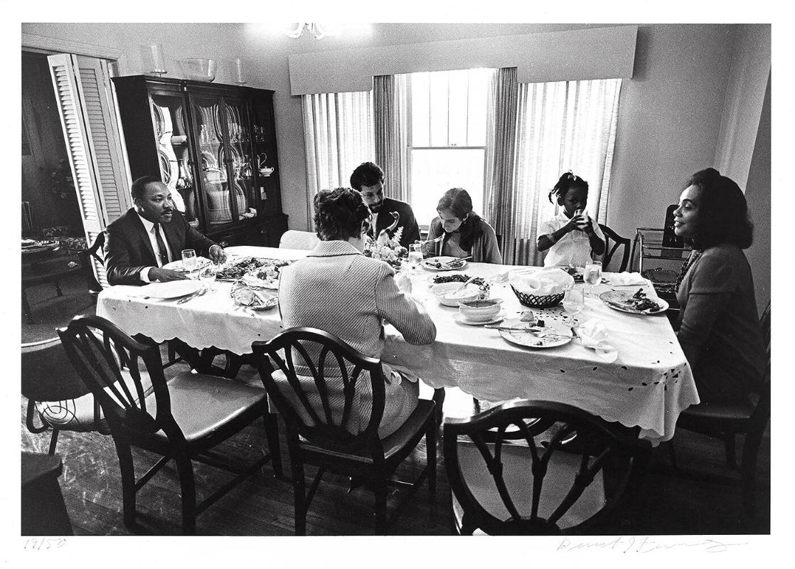 Dr. Martin Luther King, Jr. enjoys lunch with his family after church in Atlanta (from "Countdown to Eternity")