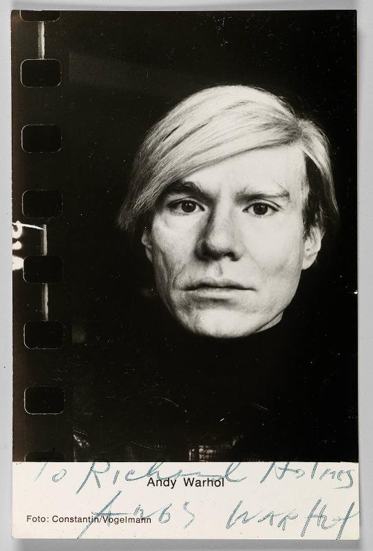 Autographed picture of Andy Warhol