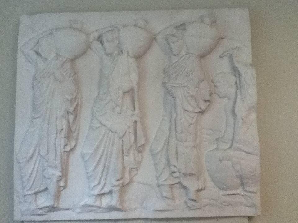 Cast of Frieze VI from the Elgin Marble Series, the Parthenon, Athens, Greece (Water bearers)