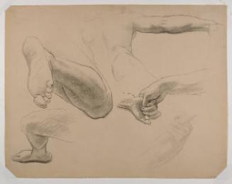 Study for sculptural figures in stairway arch (Museum of Fine Arts, Boston)