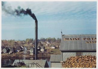 A starch factory along the Aroostook River, Caribou, Aroostook County, ME