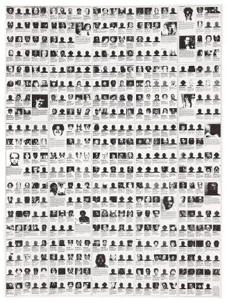 [Mug Shots]: Image from Stacks from Felix Gonzalez-Torres Exhibition, Guggenheim Museum, March 3-May 10, 1995