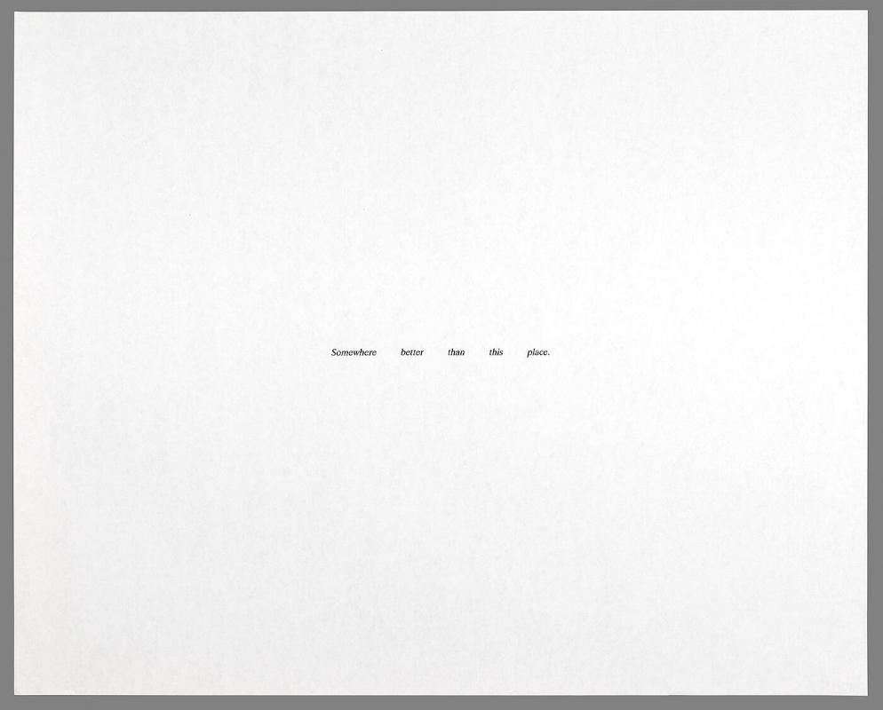 [Somewhere better than this place.]: Image from Stacks from Felix Gonzalez-Torres Exhibition, Guggenheim Museum, March 3-May 10, 1995