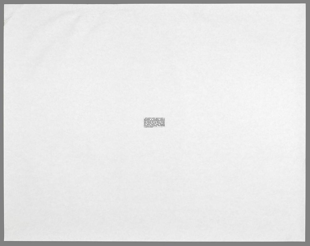 [Atlantic City]: Image from Stacks from Felix Gonzalez-Torres Exhibition, Guggenheim Museum, March 3-May 10, 1995