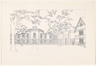 Early Project, North View of Charles Moore's Williams College Art Building Project
